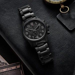 Citizen Blacked Out Military Watch w/ box! New!